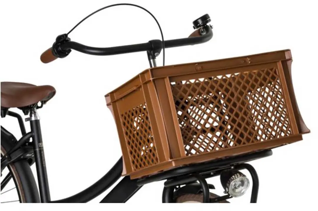 FastRider Fietskrat Medium - 22L - Bruin - afbeelding 2 van 6