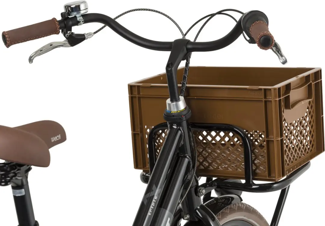 FastRider Fietskrat Medium - 22L - Bruin - afbeelding 6 van 6