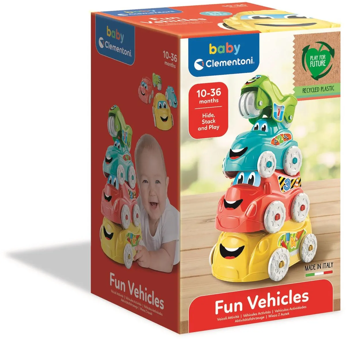 Clementoni Fun Vehicles Speelgoedauto 17111 - 4 Stuks