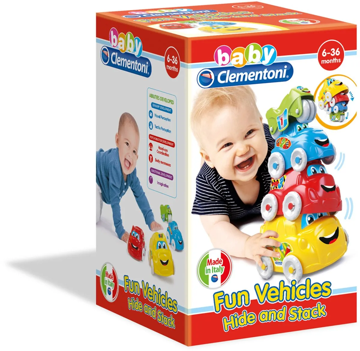 Clementoni Fun Vehicles Speelgoedauto 17111 - 4 Stuks
