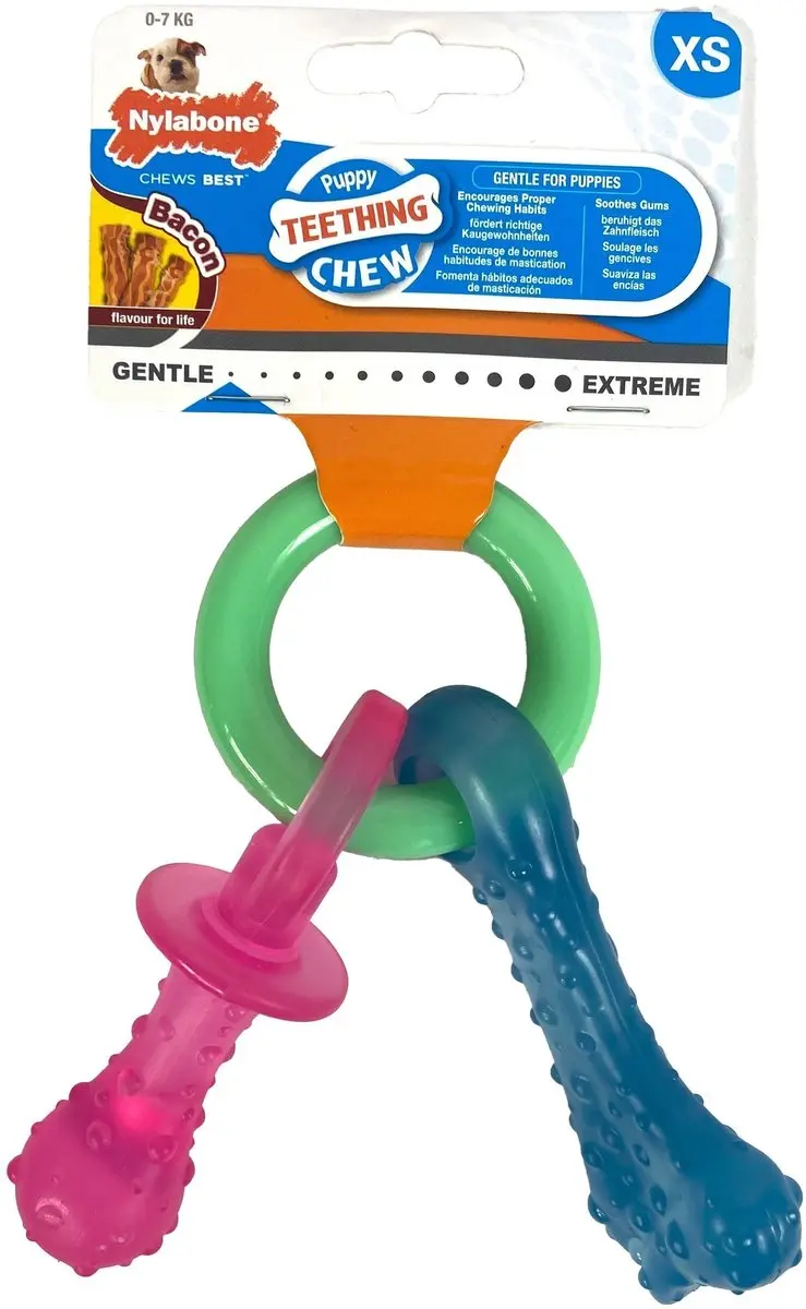 Nylabone Puppy Tandjes Krijgen Bot Bacon