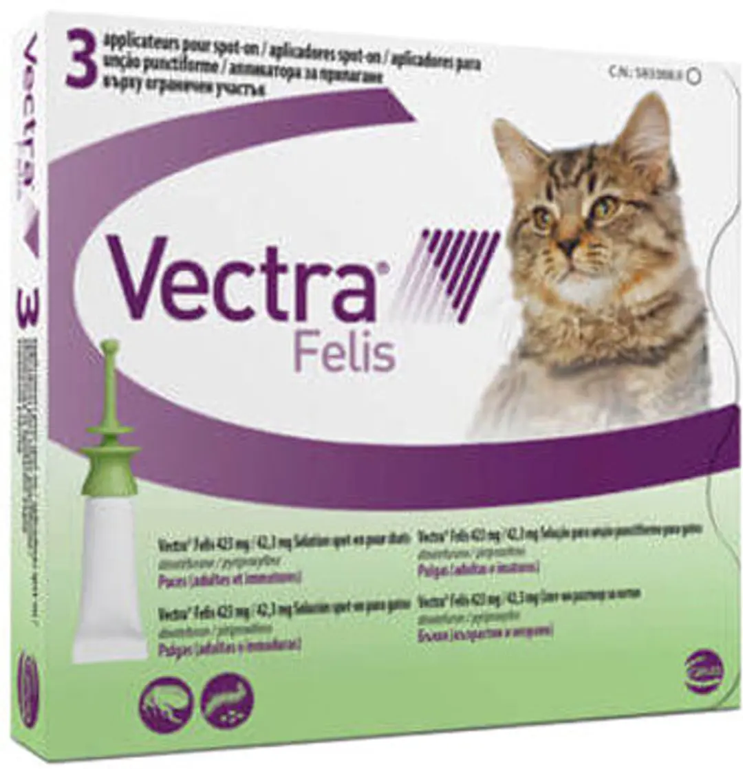 Vectra Felis Vlooiendruppels Kat 0.6-10kg - 3 Pipetten