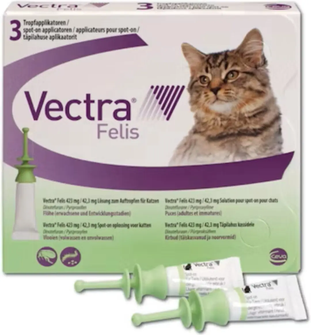 Vectra Felis Vlooiendruppels Kat 0.6-10kg - 3 Pipetten