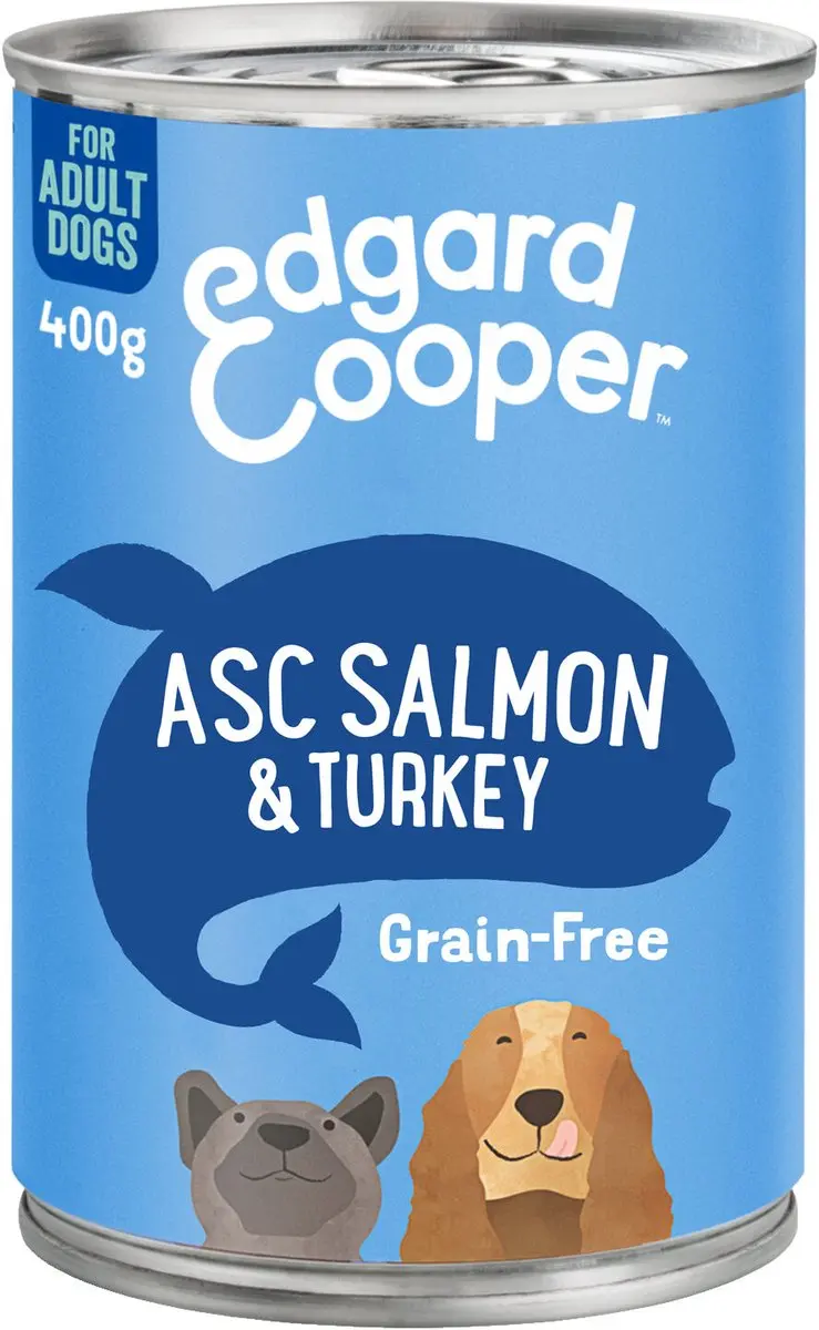Edgard & Cooper Blik Vers Vlees Hondenvoer Zalm & Kalkoen 400g - 6 Stuks