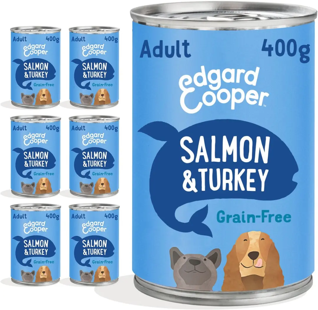 Edgard & Cooper Blik Vers Vlees Hondenvoer Zalm & Kalkoen 400g