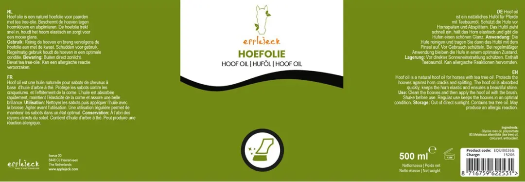 Epplejeck Hoefolie met Tea Tree Olie - 2 Stuks