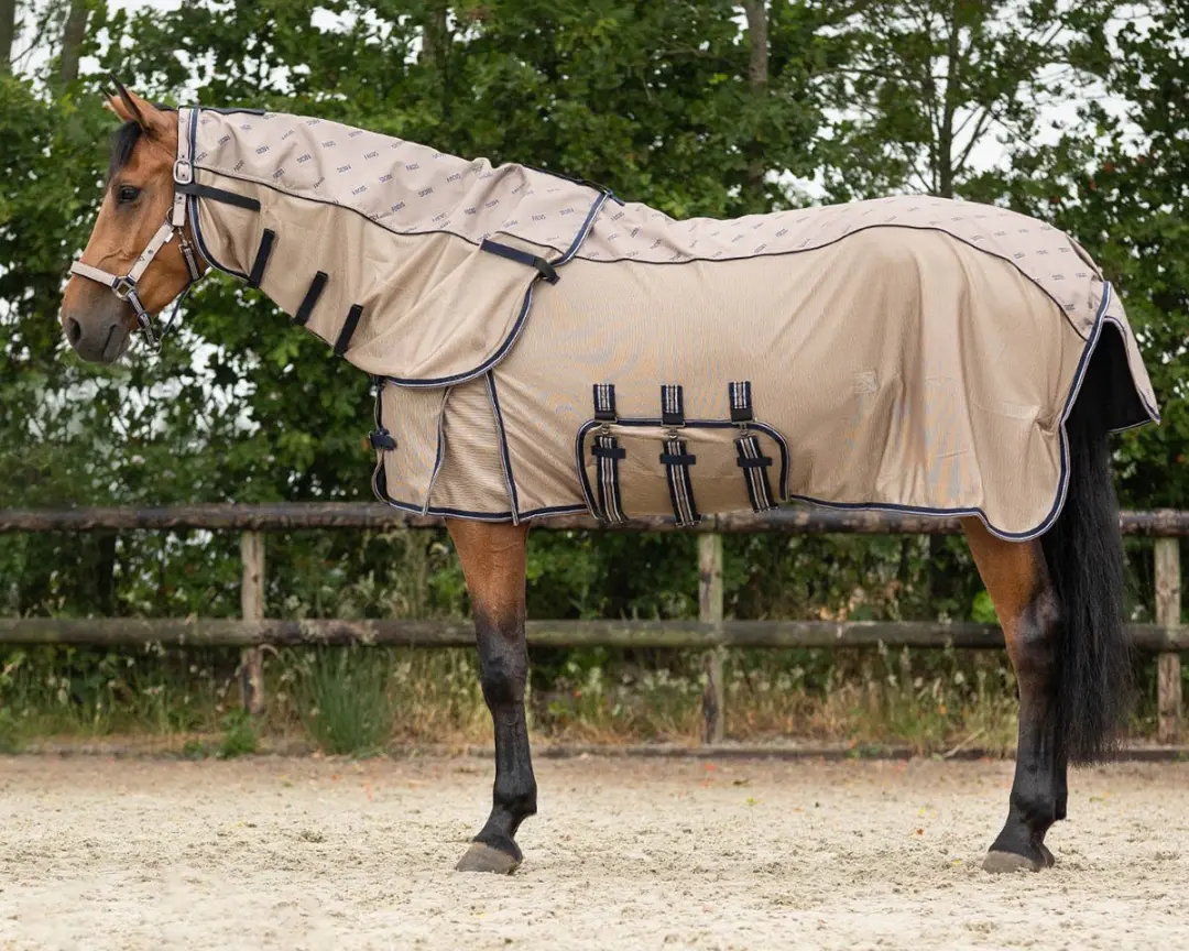 Qhp Vliegendeken Qhp Combo Collection Met Hals Bruin