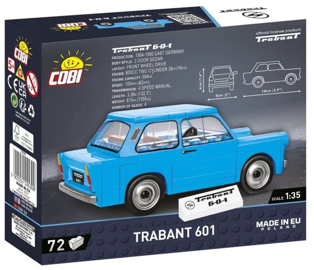 Cobi Youngtimer Trabant 601 Bouwpakket 72-delig - Blauw