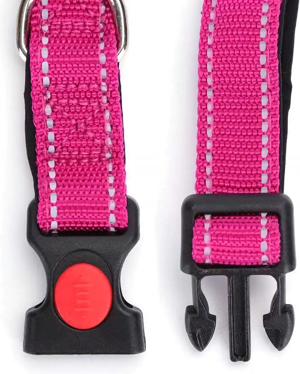 Nobleza Hondenhalsband Reflecterend Roze - Maat L