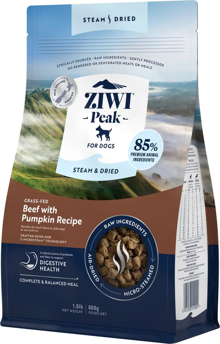 Ziwi Peak Steam & Dried hondenvoeding
