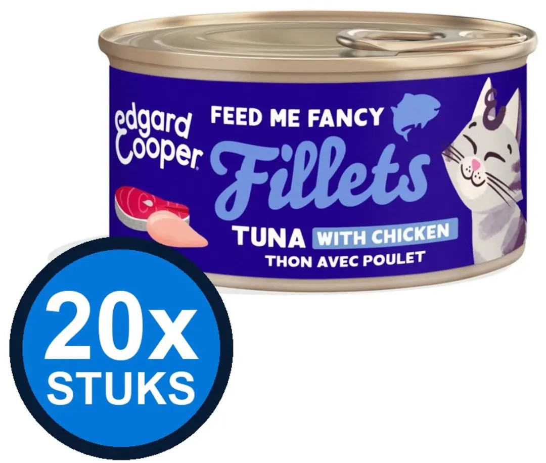 20x Edgard&Cooper kat fillets tonijn&kip 70gr