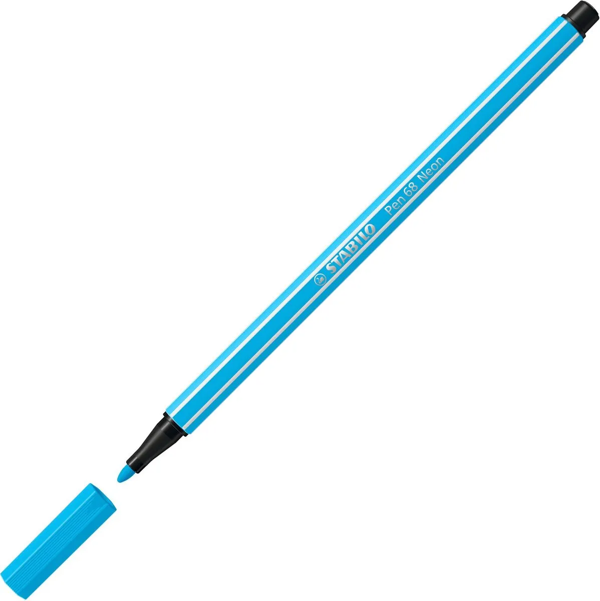 STABILO Pen 68 Premium Viltstift - Neon Blauw