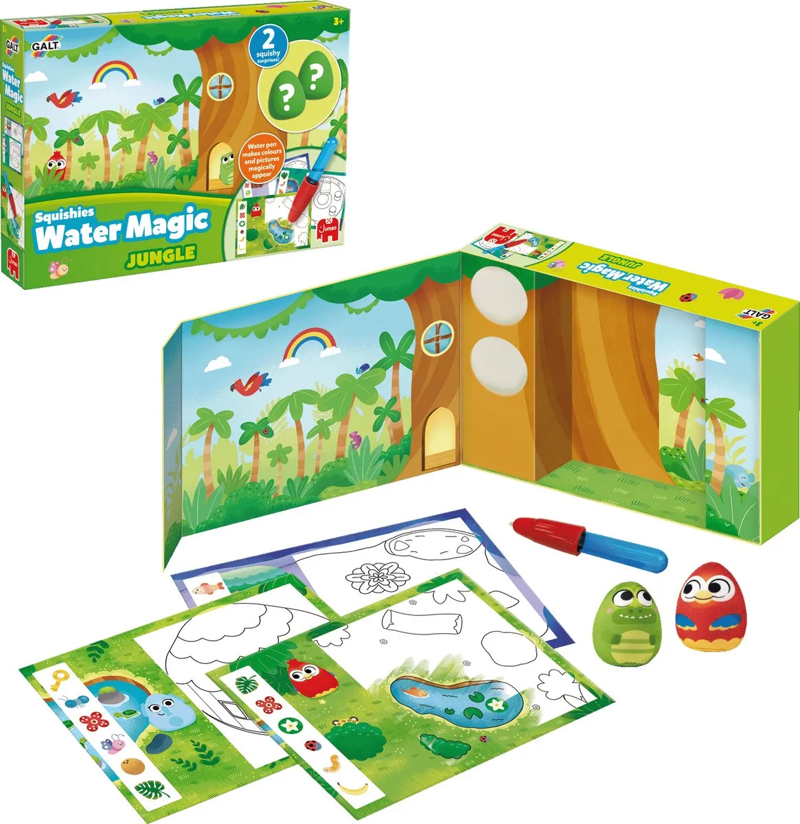 Jumbo Water Magic Squishies Jungle - 3 Stuks - Meerkleurig