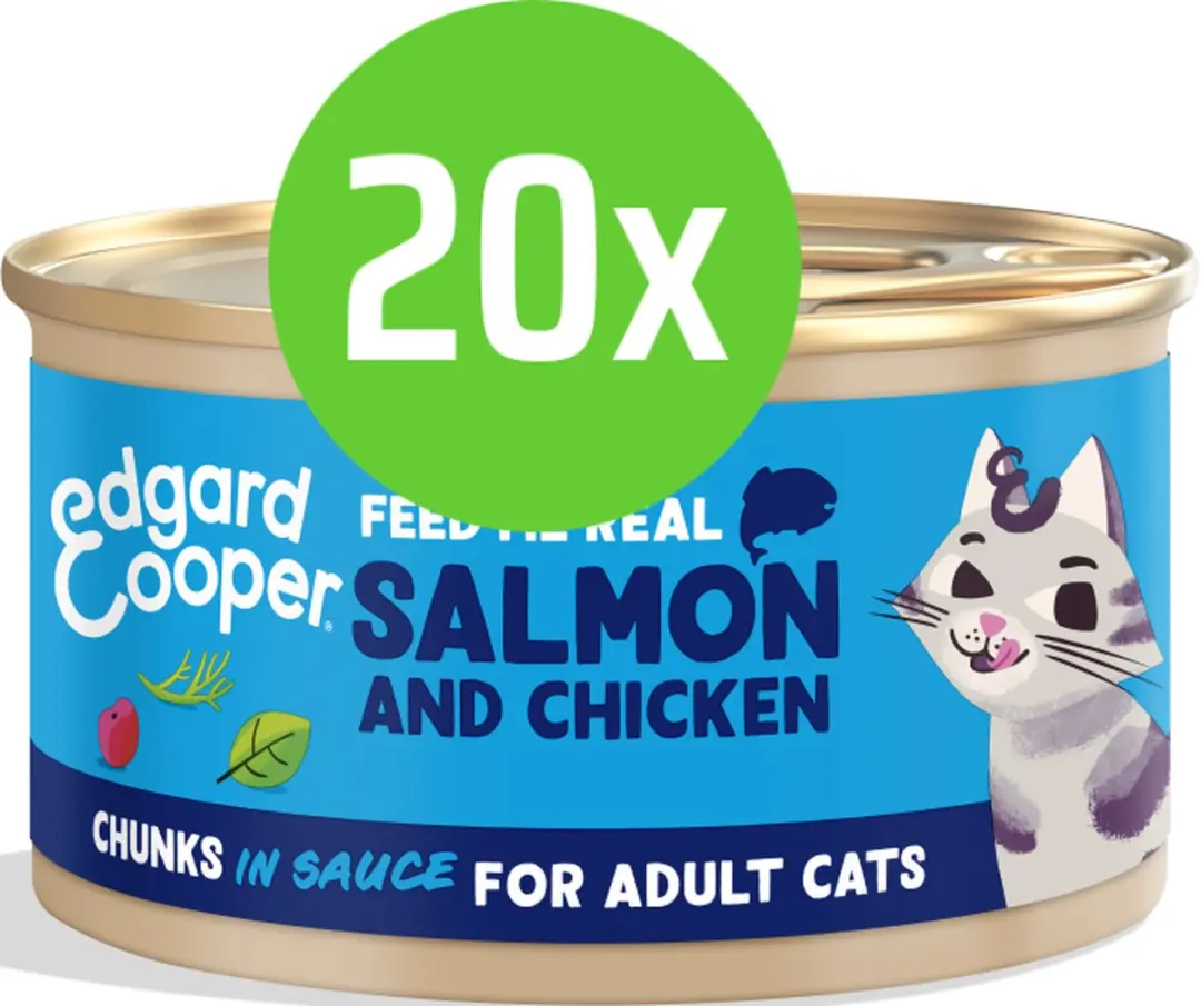 Edgard & Cooper Adult Chunks Salmon & Chick 85 gram