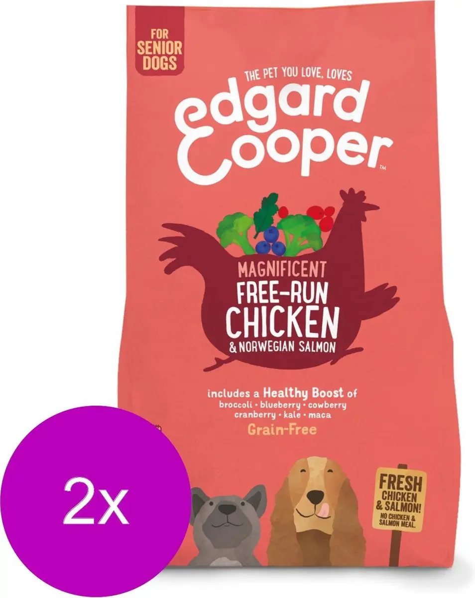 Edgard & Cooper Free-Run Chicken Senior Kip&Zalm&Broccoli