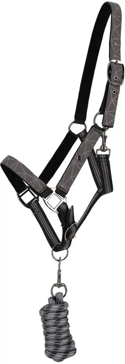 QHP Halster met Lijn Grijs Reflecterend Pony