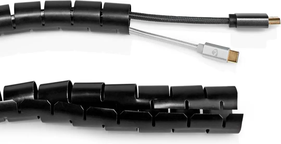 Nedis Spiraalvormige Kabelmanagement Sleeve 28mm - Zwart