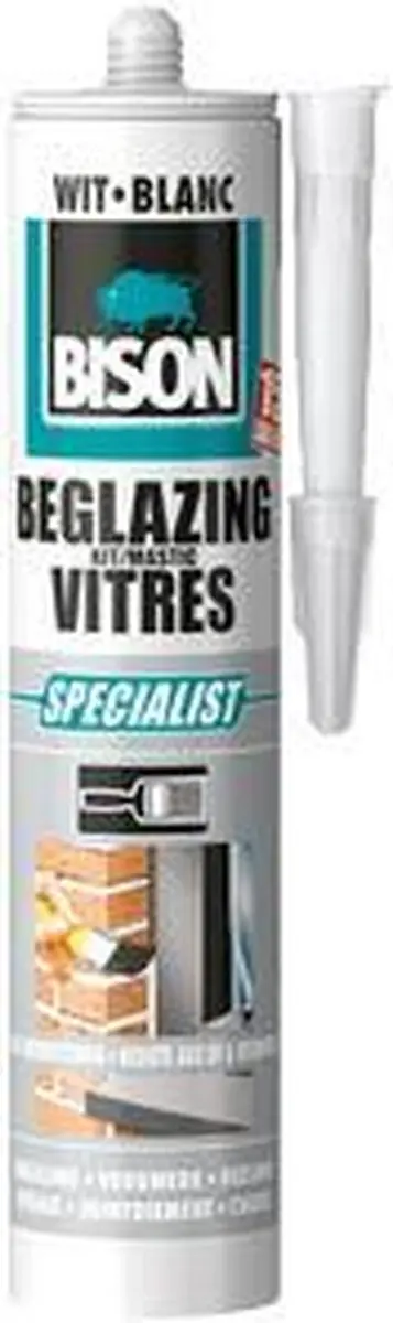 Bison Beglazingskit Wit 290ml - Overschilderbaar