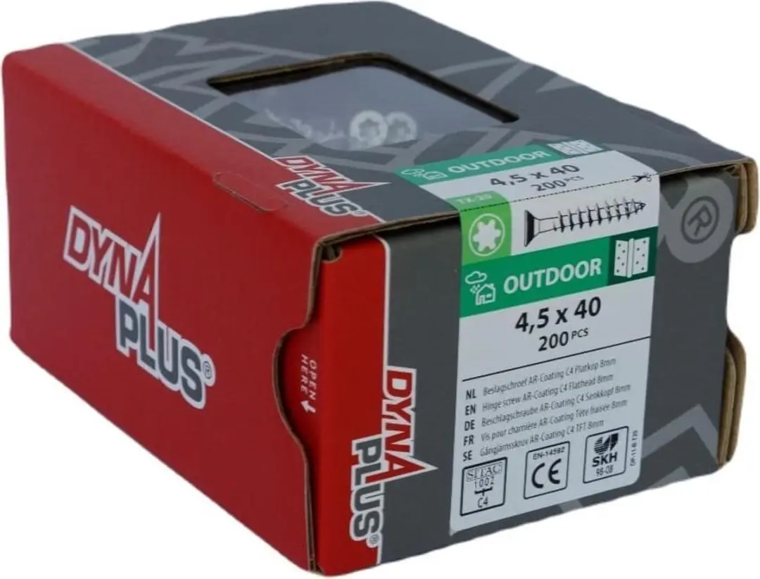 Dynaplus Beslagschroef Torx 20 4,5x40mm - 200 Stuks - AR-Coating - afbeelding 6 van 6