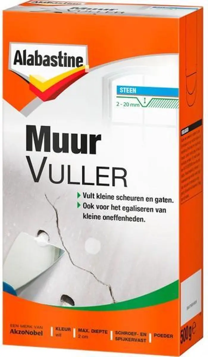 Alabastine Muurvuller Poeder 2kg - Wit