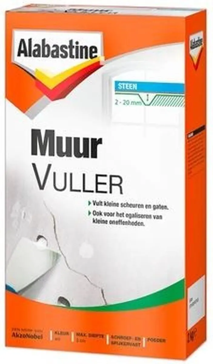 Alabastine Muurvuller Poeder 2kg - Wit