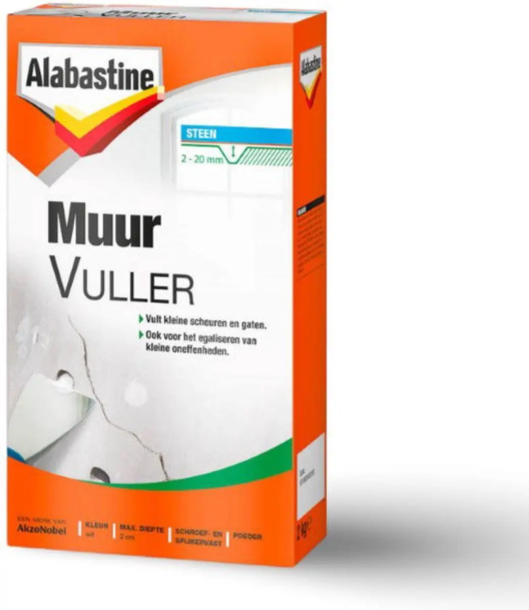 Alabastine Muurvuller Poeder 2kg - Wit