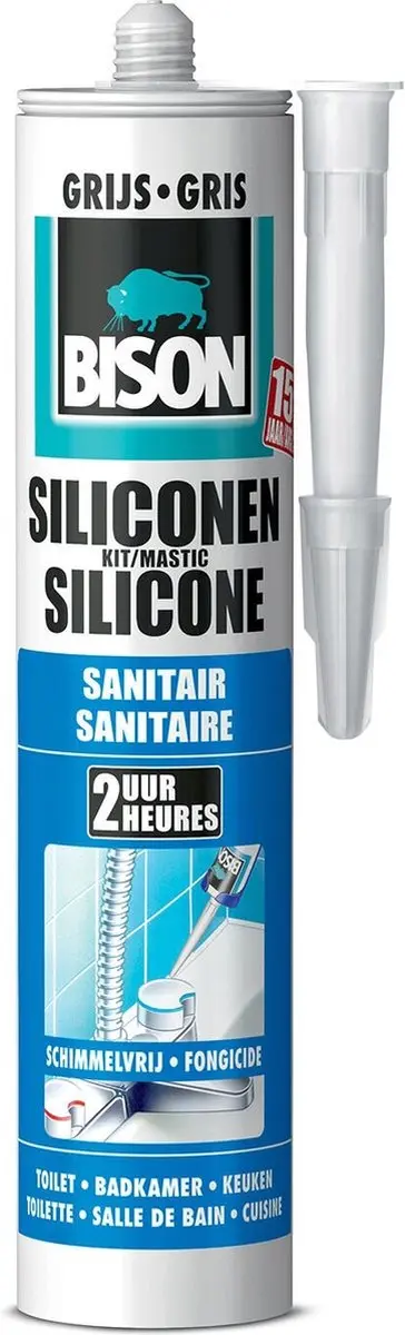 Bison Siliconenkit Grijs 300ml