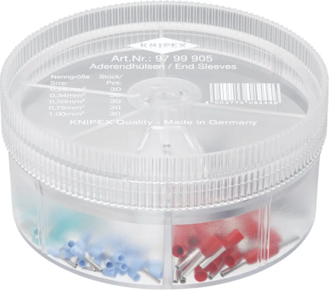Knipex 97 99 905 Assortiment Adereindhulzen - 0.25-1mm² - 5 Kleuren
