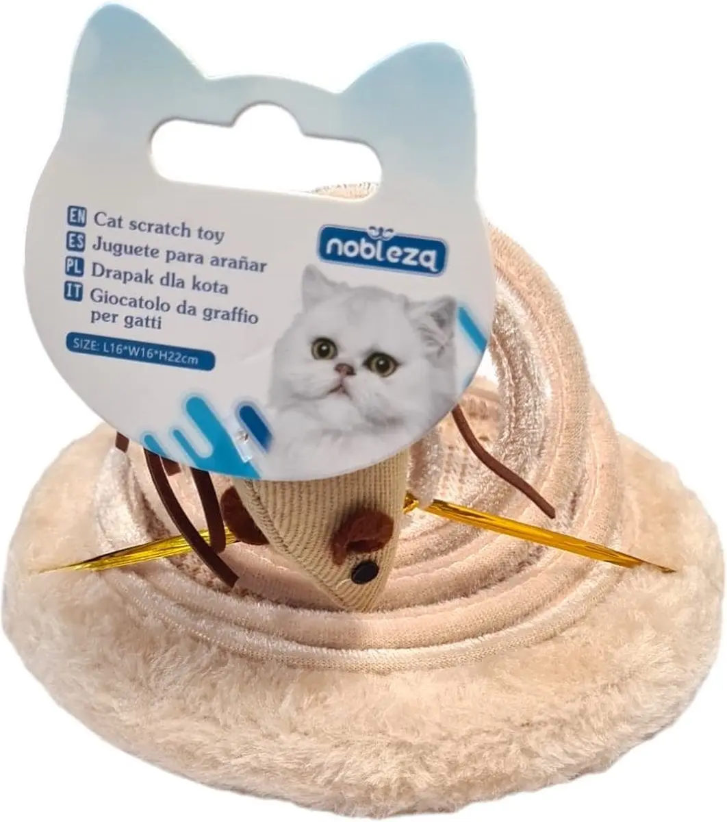 Nobleza Interactieve Speelmuis op Veer - Beige/Crème/Bruin