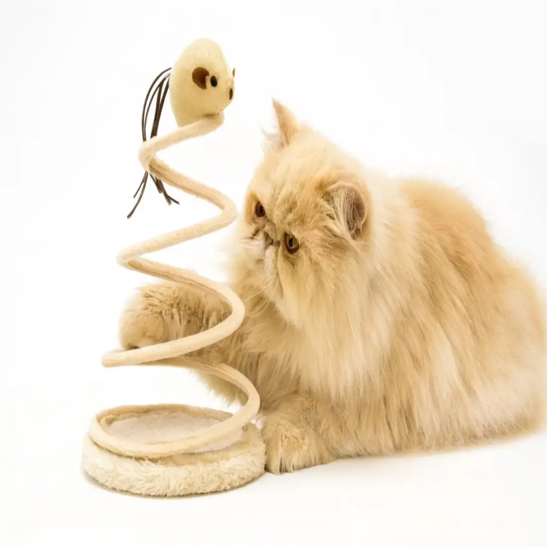 Nobleza Interactieve Speelmuis op Veer - Beige/Crème/Bruin