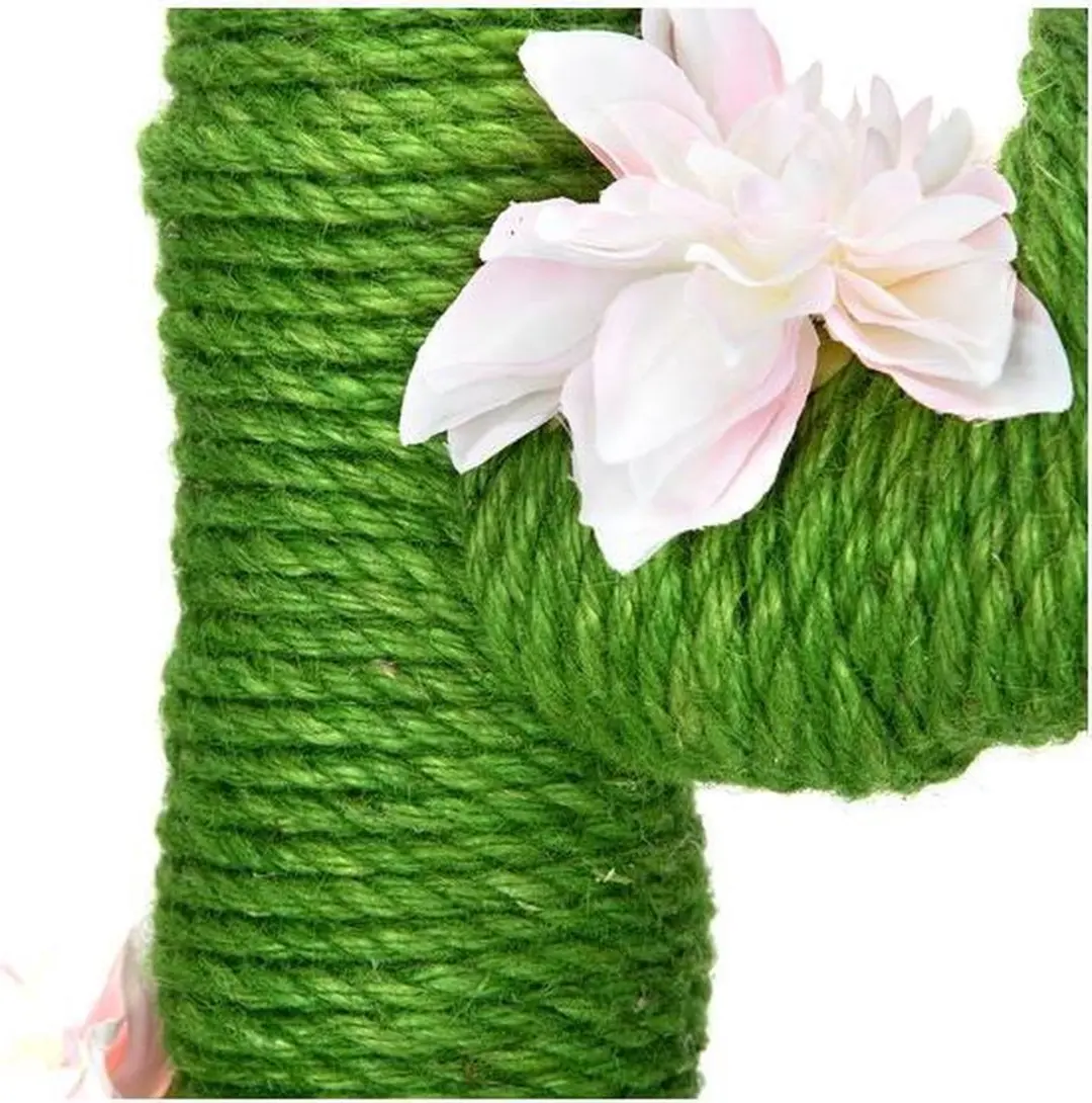 Nobleza Krabpaal Cactus Groen 40x40x80cm - 3 Niveaus - 2 Ligplekken