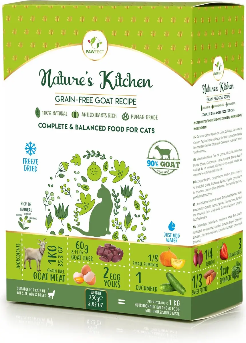 Pawfect Freeze Dried Foods Cat Goat Recipe
