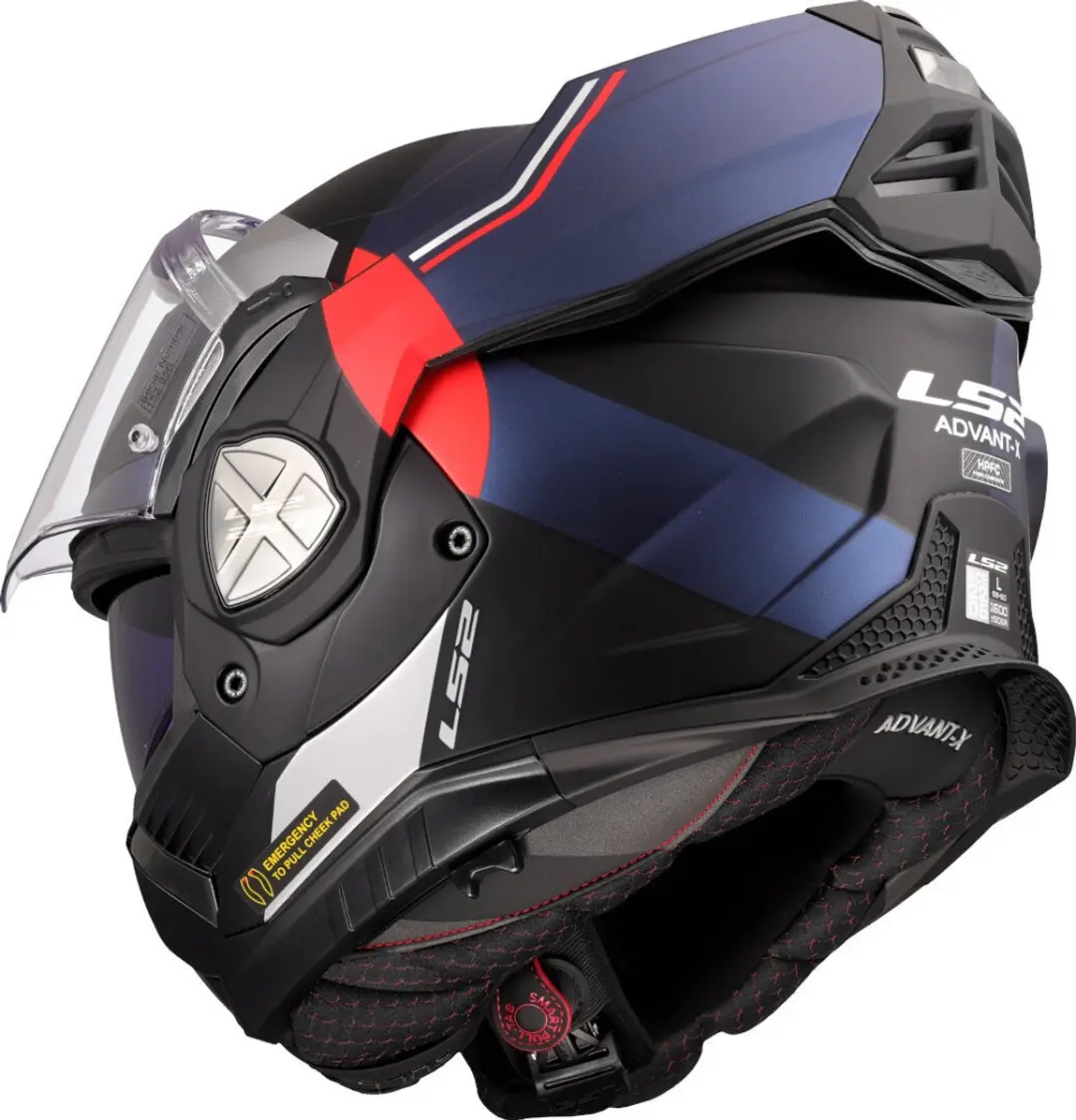 LS2 FF901 Advant X Ultra Systeemhelm - Blauw/Rood