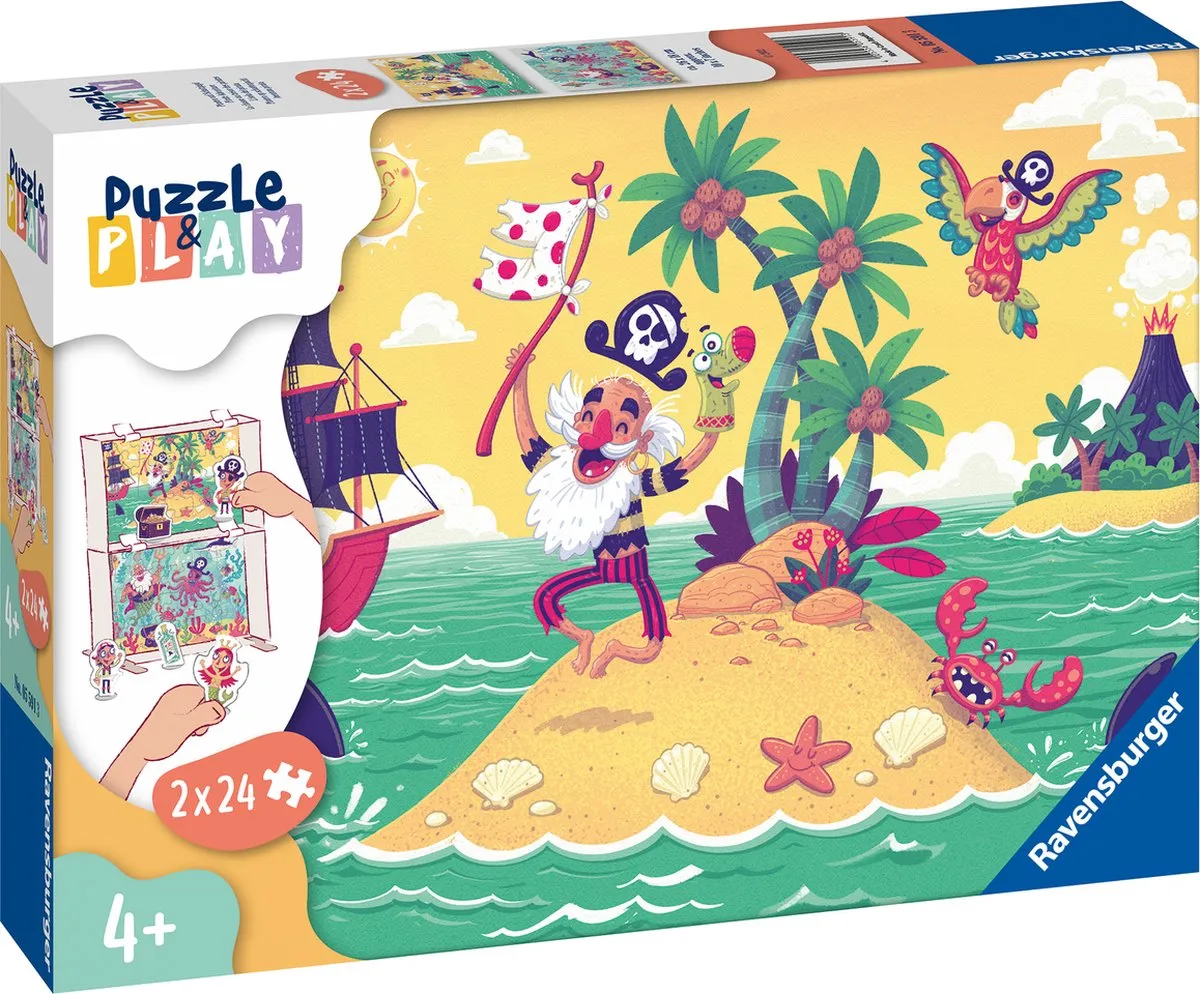 Ravensburger Puzzle & Play Piraten Legpuzzel 48 Stuks