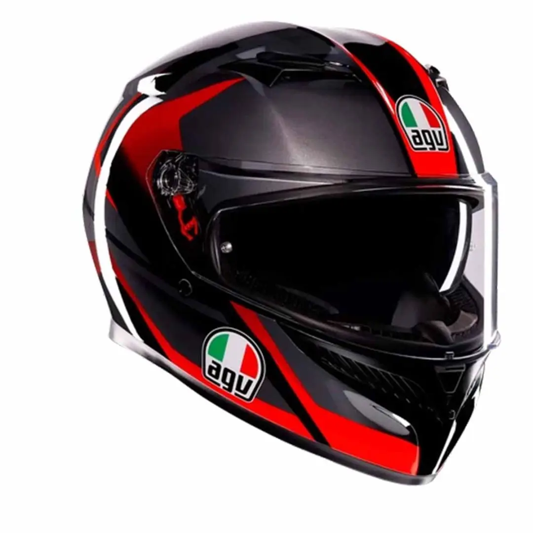 AGV K3 E2206 Mplk Striga Zwart Grijs Rood Integraalhelm