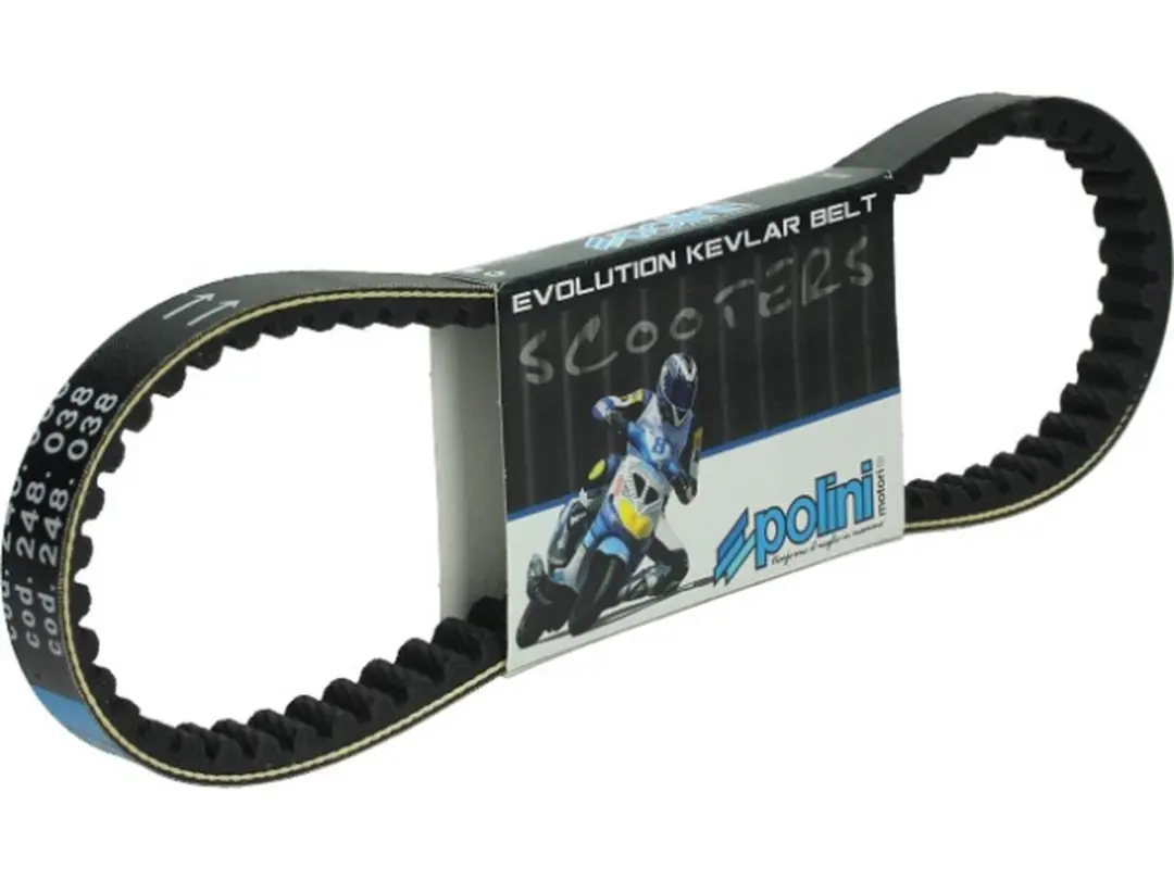 Courroie de transmission Polini pour Scooter Peugeot 50 Buxy 248.038 / 765x18.2x