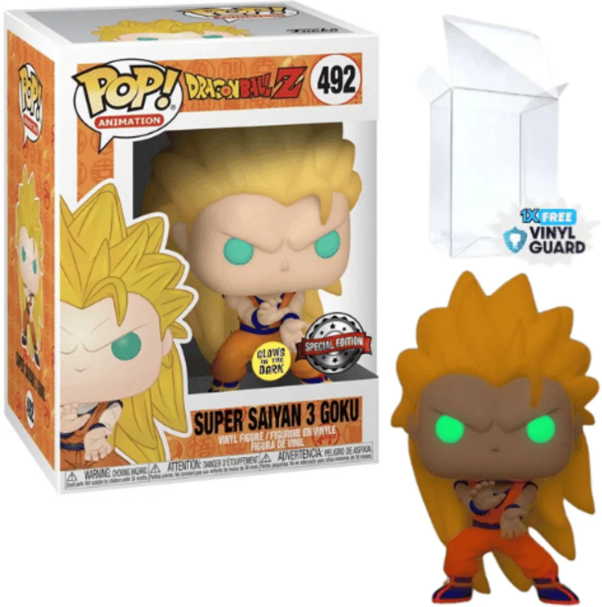Funko Pop! Dragon Ball Z Super Saiyan 3 Goku #492 GITD - Multi