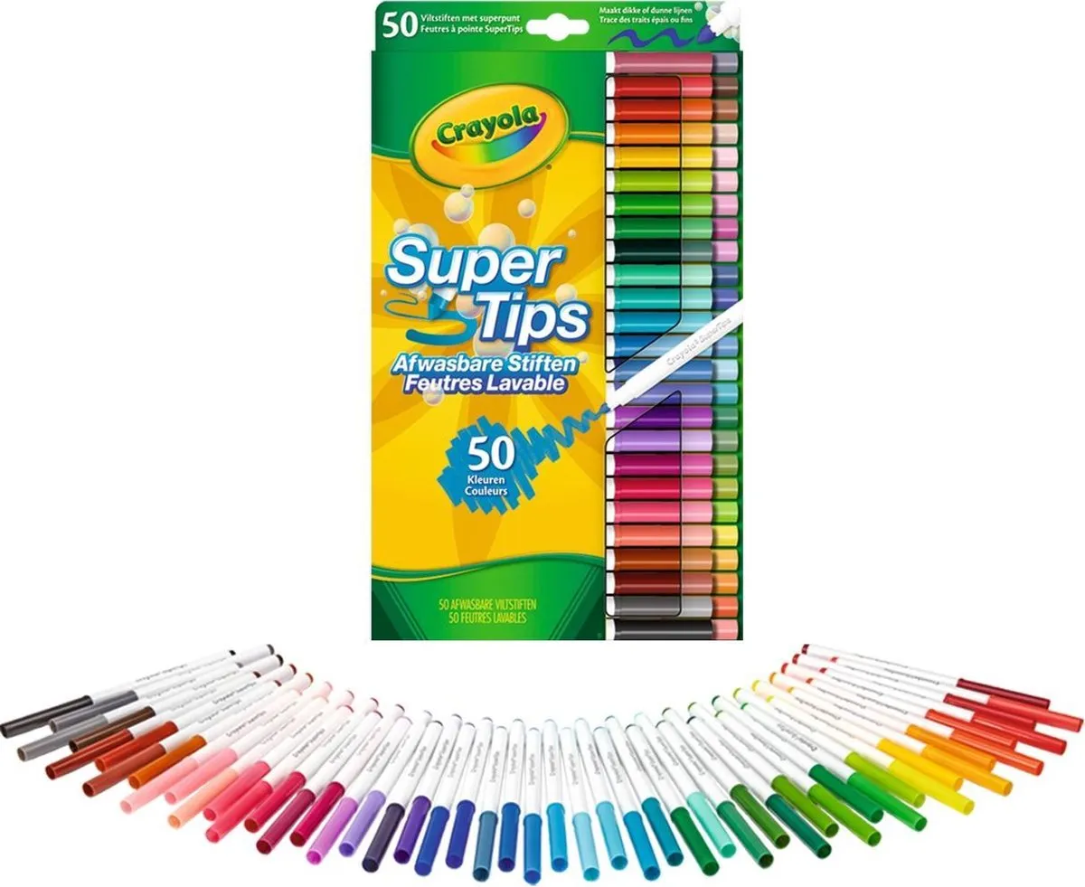 Crayola Supertips Viltstiften 50 Stuks