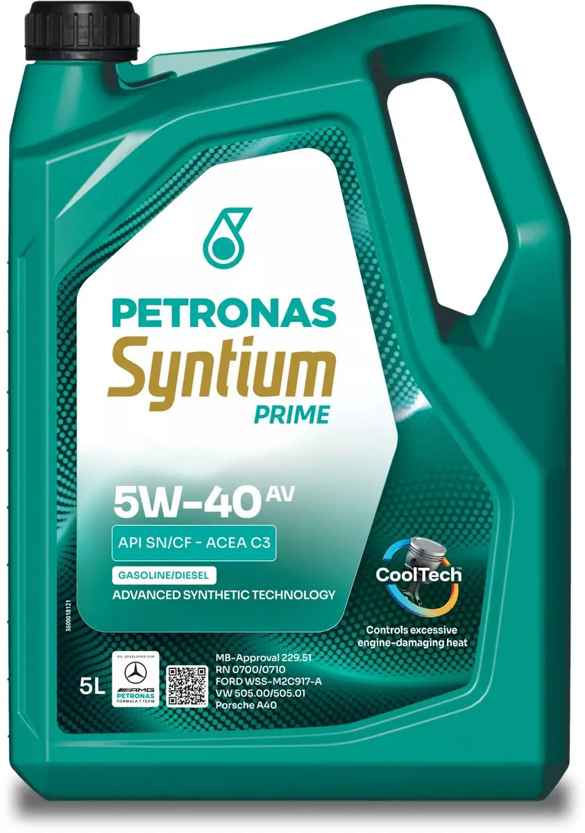 Petronas Syntium 5W-40 3000 AV Motorolie ( 5L ) 18285019 ACEA C3 API SN