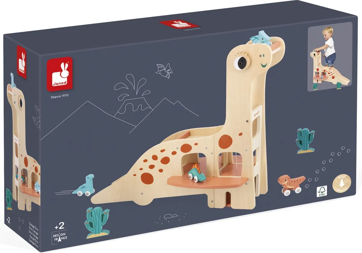 Janod Dino Garage J05835 - Multikleur