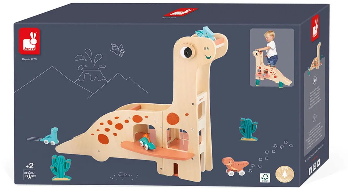 Janod Dino Garage J05835 - Multikleur