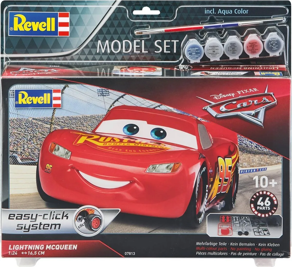 Revell Lightning McQueen Modelbouwset 1:24 - 46 Onderdelen - Rood