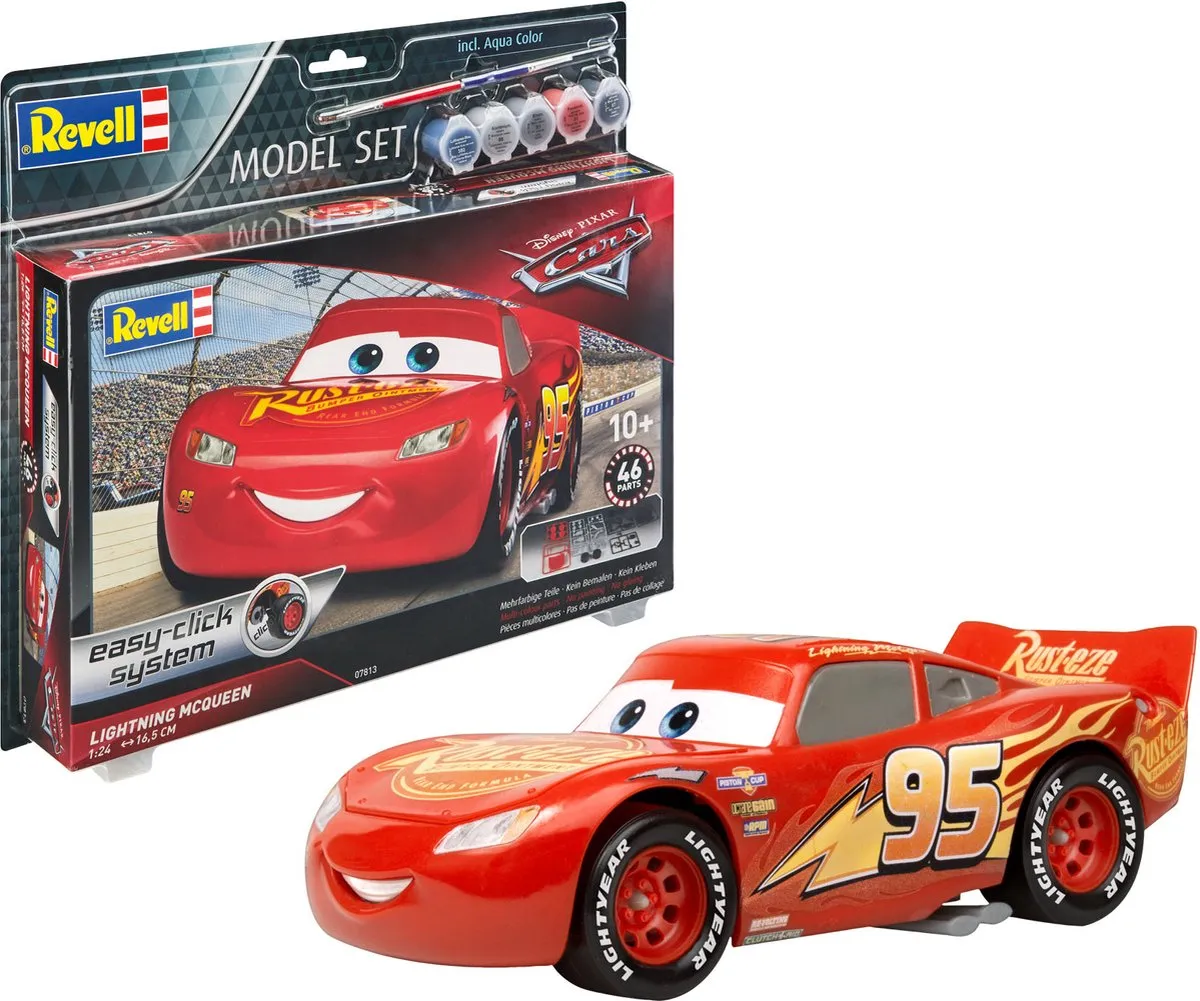 Revell Lightning McQueen Modelbouwset 1:24 - 46 Onderdelen - Rood