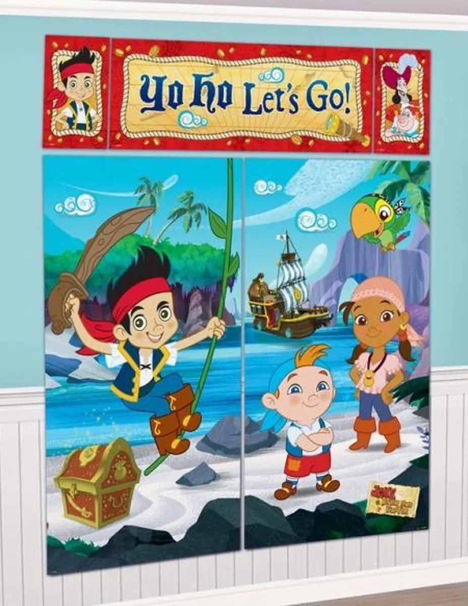 Disney Jake en de Nooitgedachtland Piraten Muurbanner 164x180cm