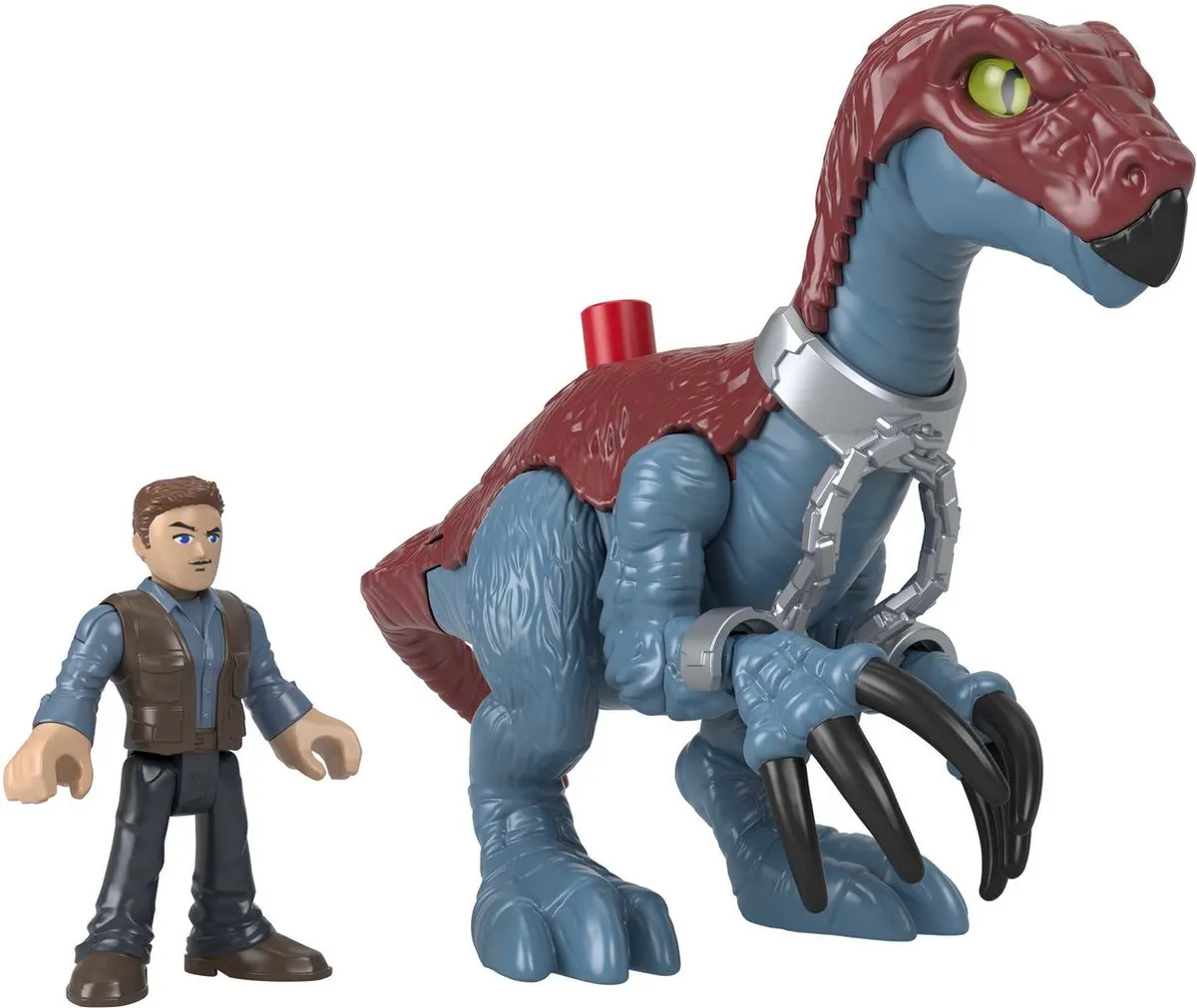 Fisher Price Jurassic World Therizinosaurus & Owen Speelfiguur - 3+