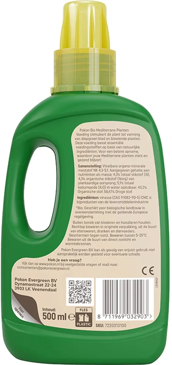 Pokon Bio Mediterrane Plantenvoeding 500ml - Olijfboom/Citrus - afbeelding 2 van 6