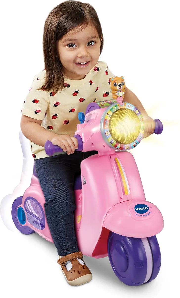 VTech 2-in-1 Loopscooter - Roze