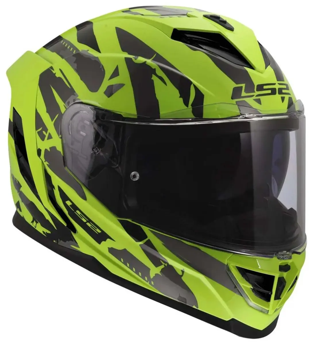 LS2 FF818 Storm III helm Kaos glans fluor geel