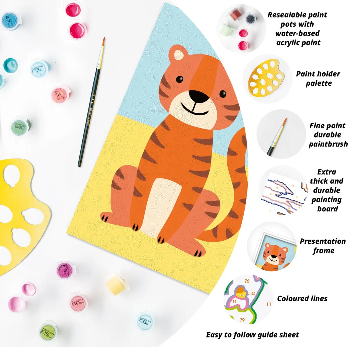 Ravensburger CreArt Wild Tiger Schilderen op Nummer - Meerkleurig