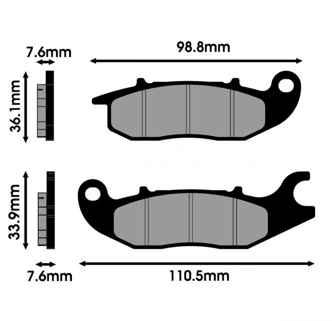 Polini Plaquette de frein voor Honda MSX 125 174.0147